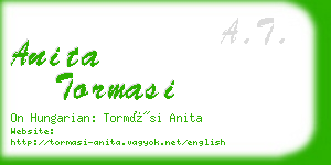 anita tormasi business card